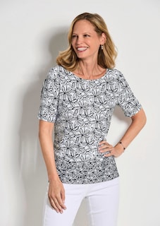 T-shirt en jersey avec imprimé floral thumbnail 7