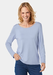Veelzijdig te combineren shirt met lange mouwen en harmonieuze sierrand thumbnail 7