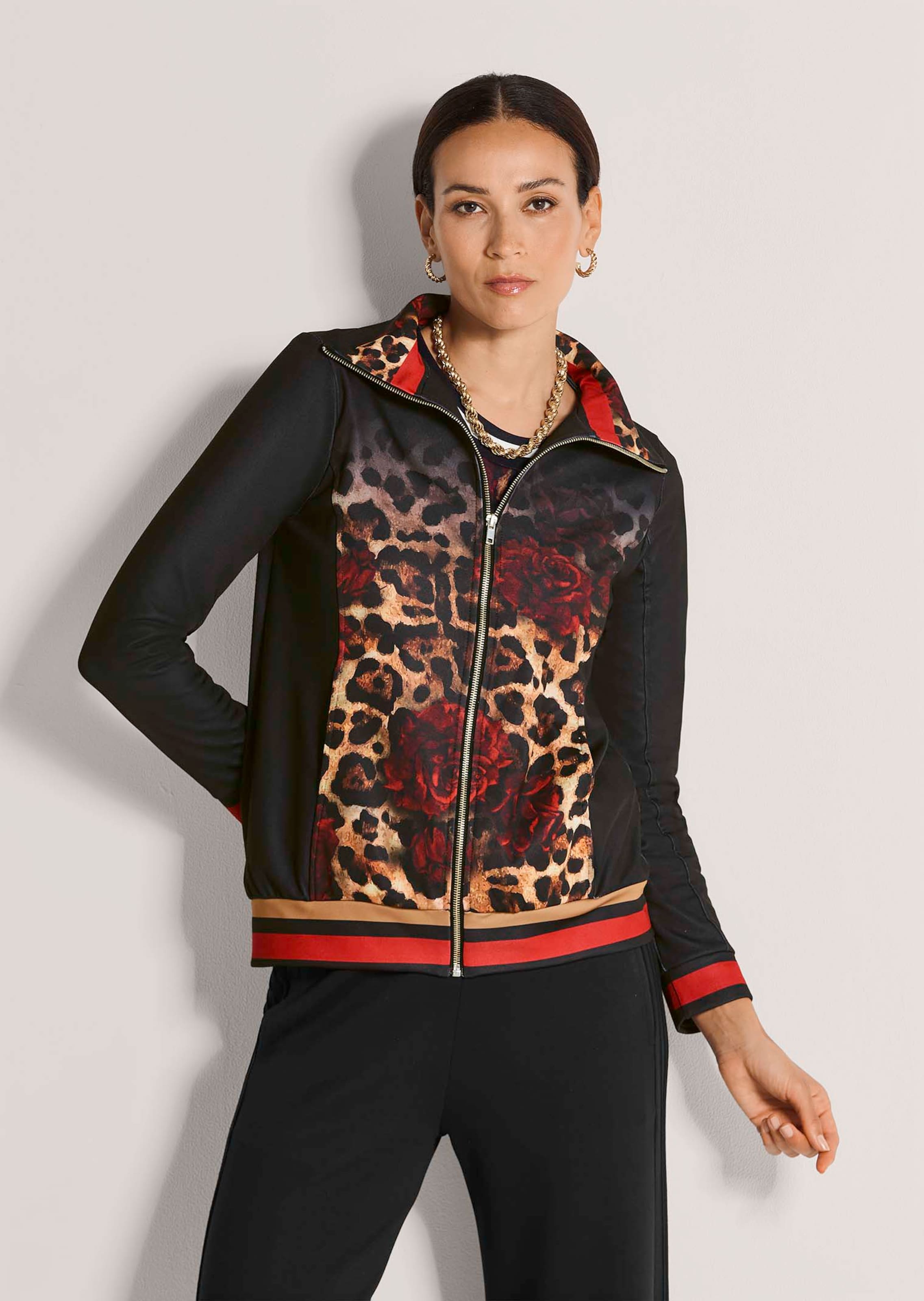 Freizeitjacke im Muster-Mix