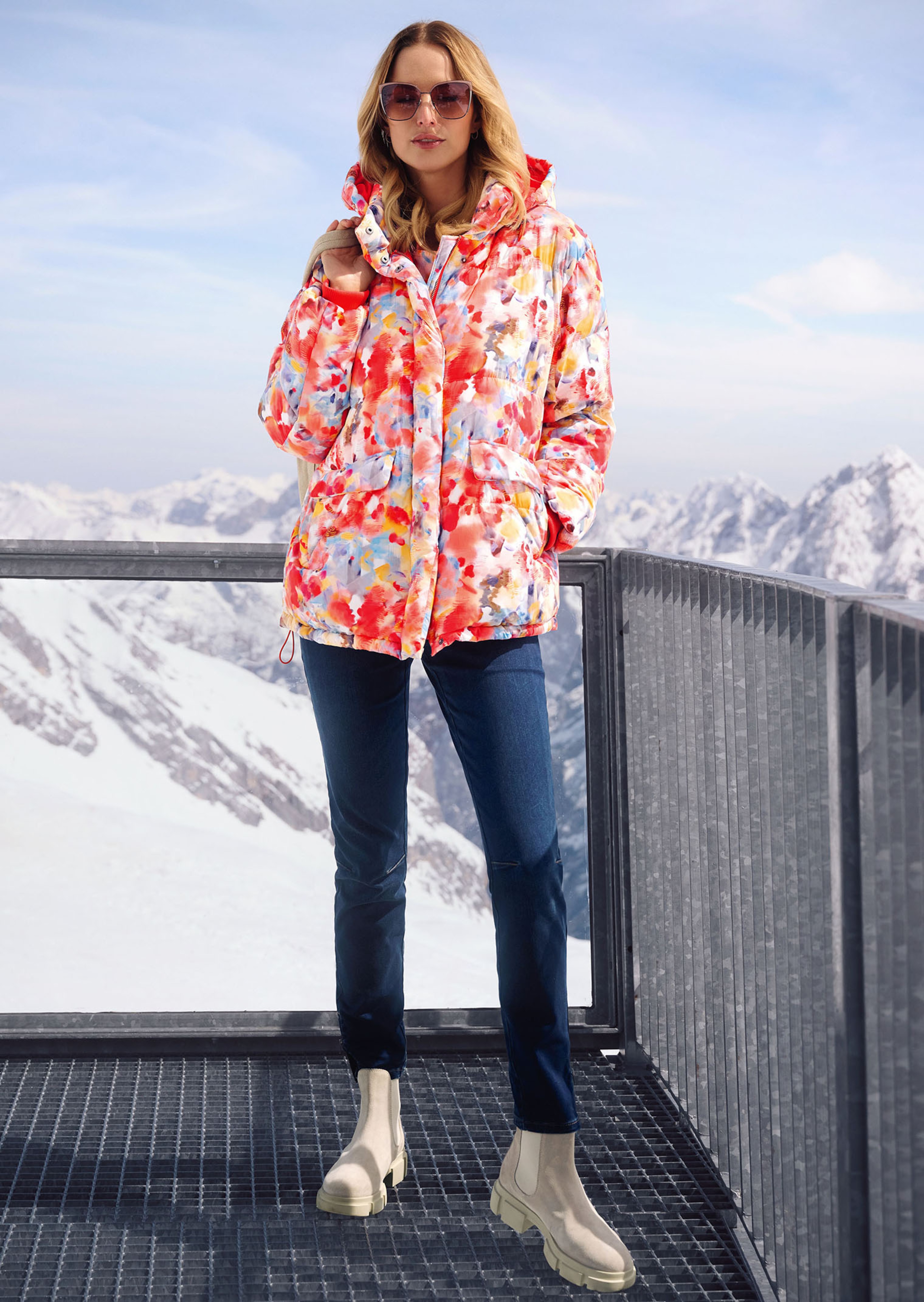Skinny-Jeans mit Zierzipper