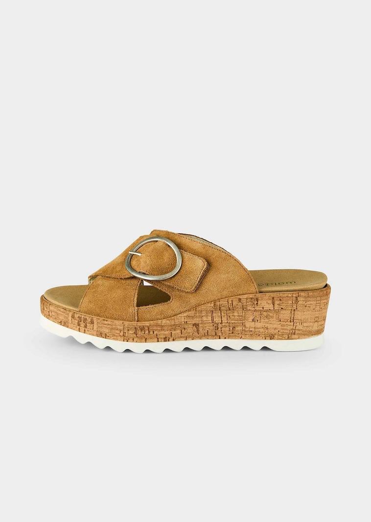 Leren sandalen met klittenbandsluiting