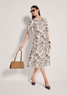 Midi-Kleid mit Puffärmeln thumbnail 5