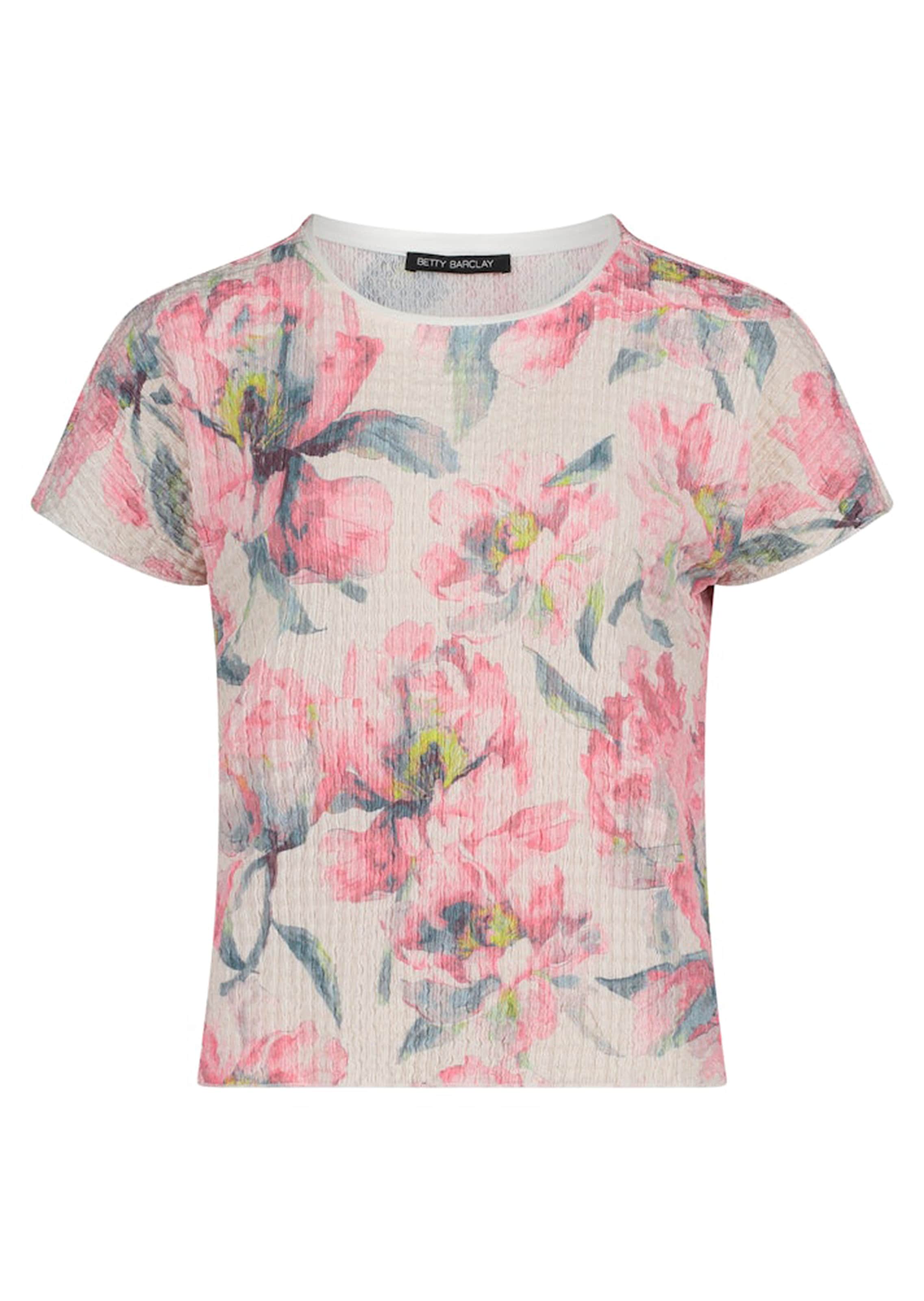 Gestructureerd shirt met bloemenpatroon