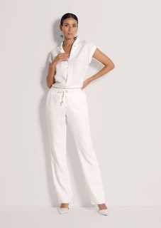 Pantalon en lin avec passant tunnel thumbnail 3
