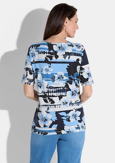 T-shirt en jersey avec motif floral thumbnail 2