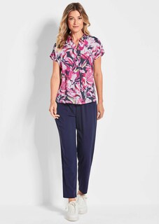 Gedessineerde blouse met bloemenmotief thumbnail 2