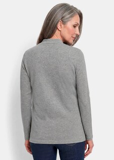 Langarmshirt mit Stehkragen aus Baumwolle thumbnail 3