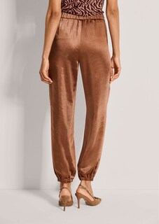 Pantalon en satin à taille élastiquée thumbnail 4