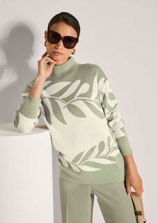 Jacquard-Pullover mit floralem Muster thumbnail 5