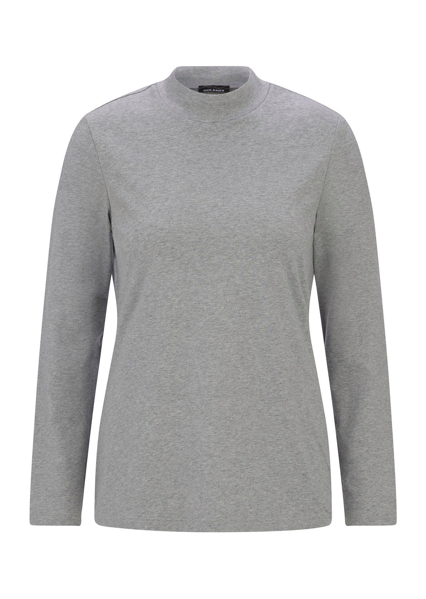 T-shirt à manches longues avec col montant en coton