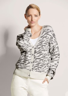 Strickjacke mit Jacquard-Muster thumbnail 2