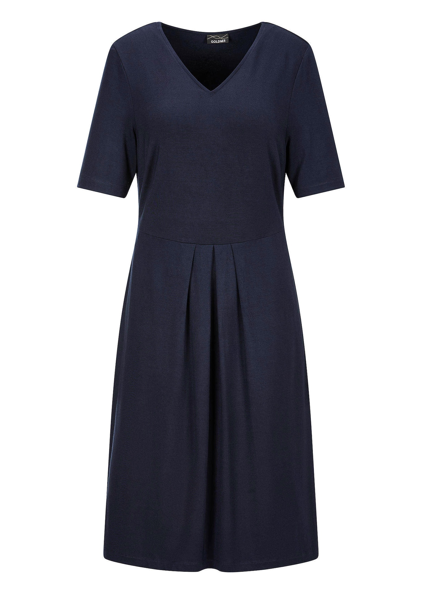Jersey-Kleid mit V-Ausschnitt