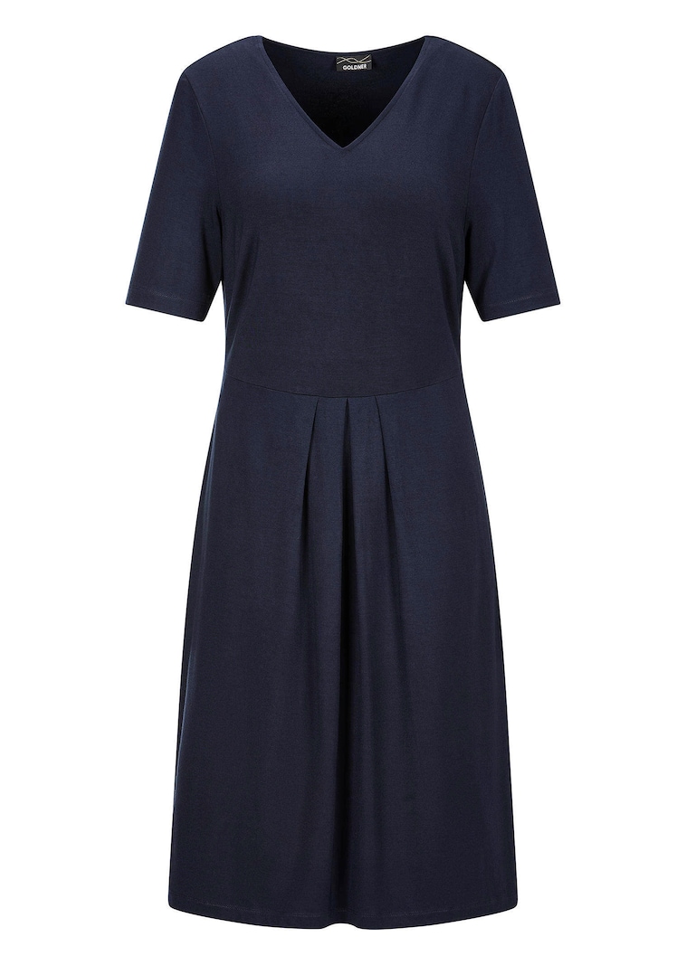 Jersey-Kleid mit V-Ausschnitt