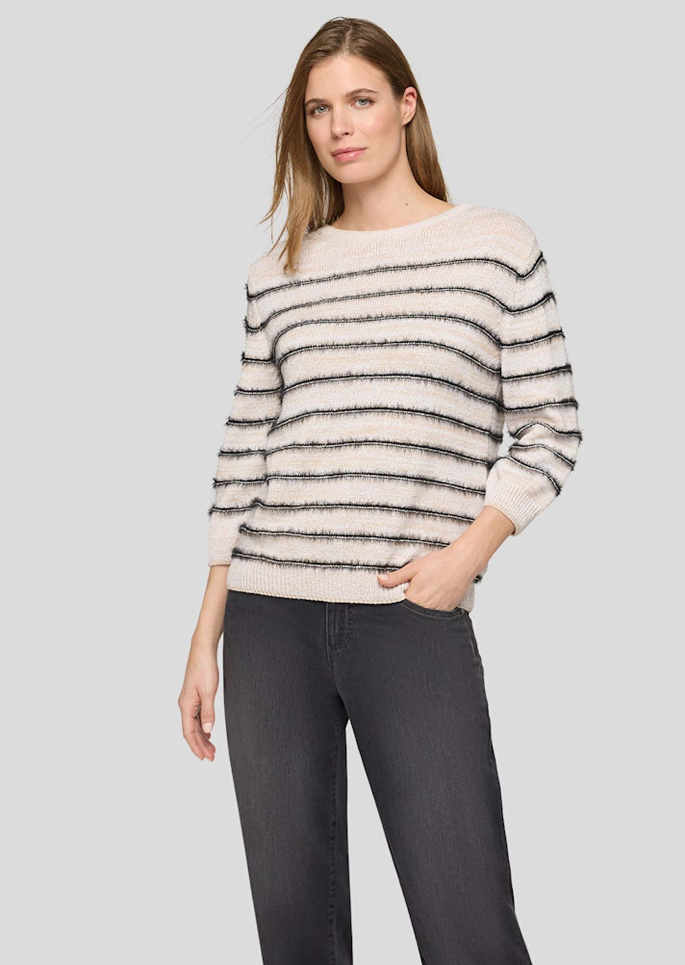 Tricot pullover met pluisgaren