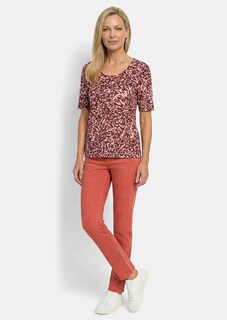 Viskoseshirt mit abstraktem Floraldruck thumbnail 2