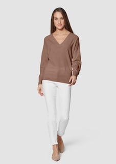 Kaschmir-Pullover mit Rippdetails thumbnail 3