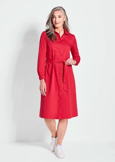 Hemdblusenkleid mit Bindegürtel thumbnail 2