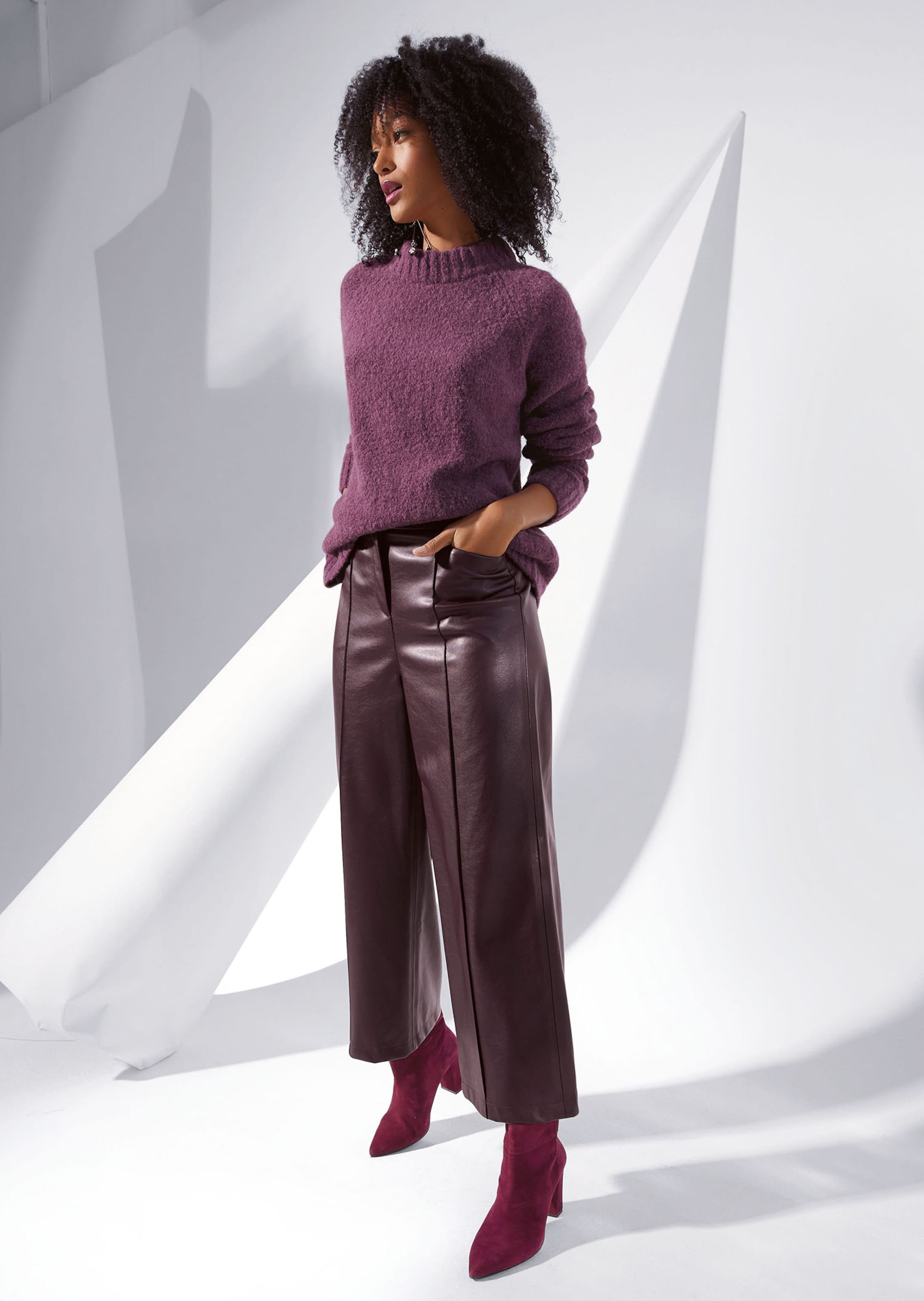 7/8-Culotte in edler Leder-Optik