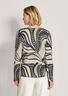 Feinstrick-Pullover mit Fantasy-Print thumbnail 4