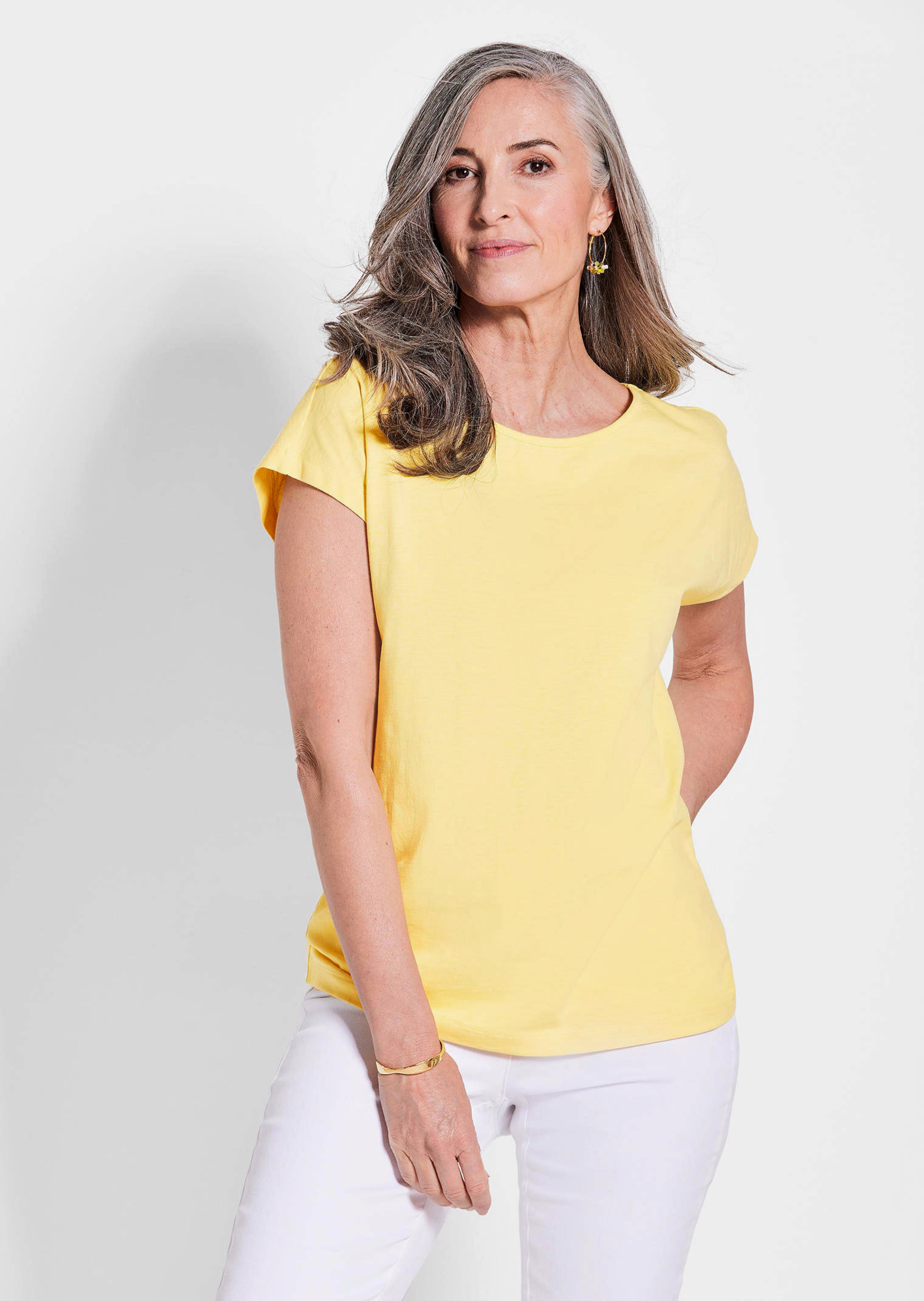 Shirt met aangeknipte mouwen