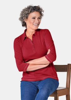 Basic poloshirt met borduursel van puur katoen thumbnail 4