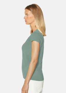 Femininer Kurzarmpullover mit Strukturmuster thumbnail 5