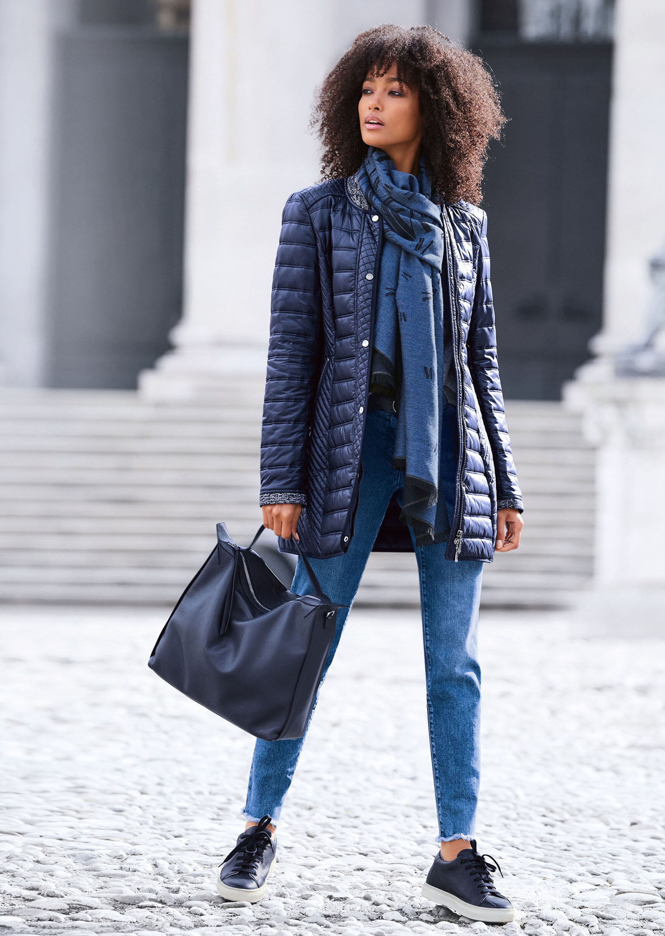 Lange Steppjacke