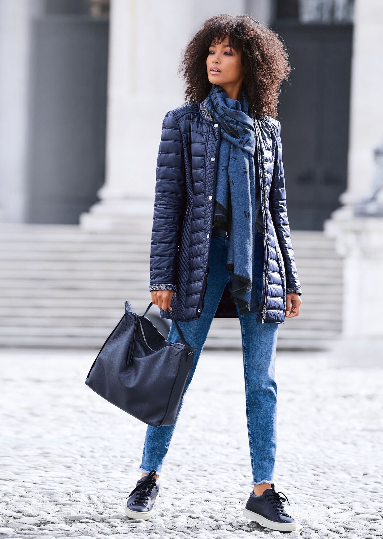 Lange Steppjacke