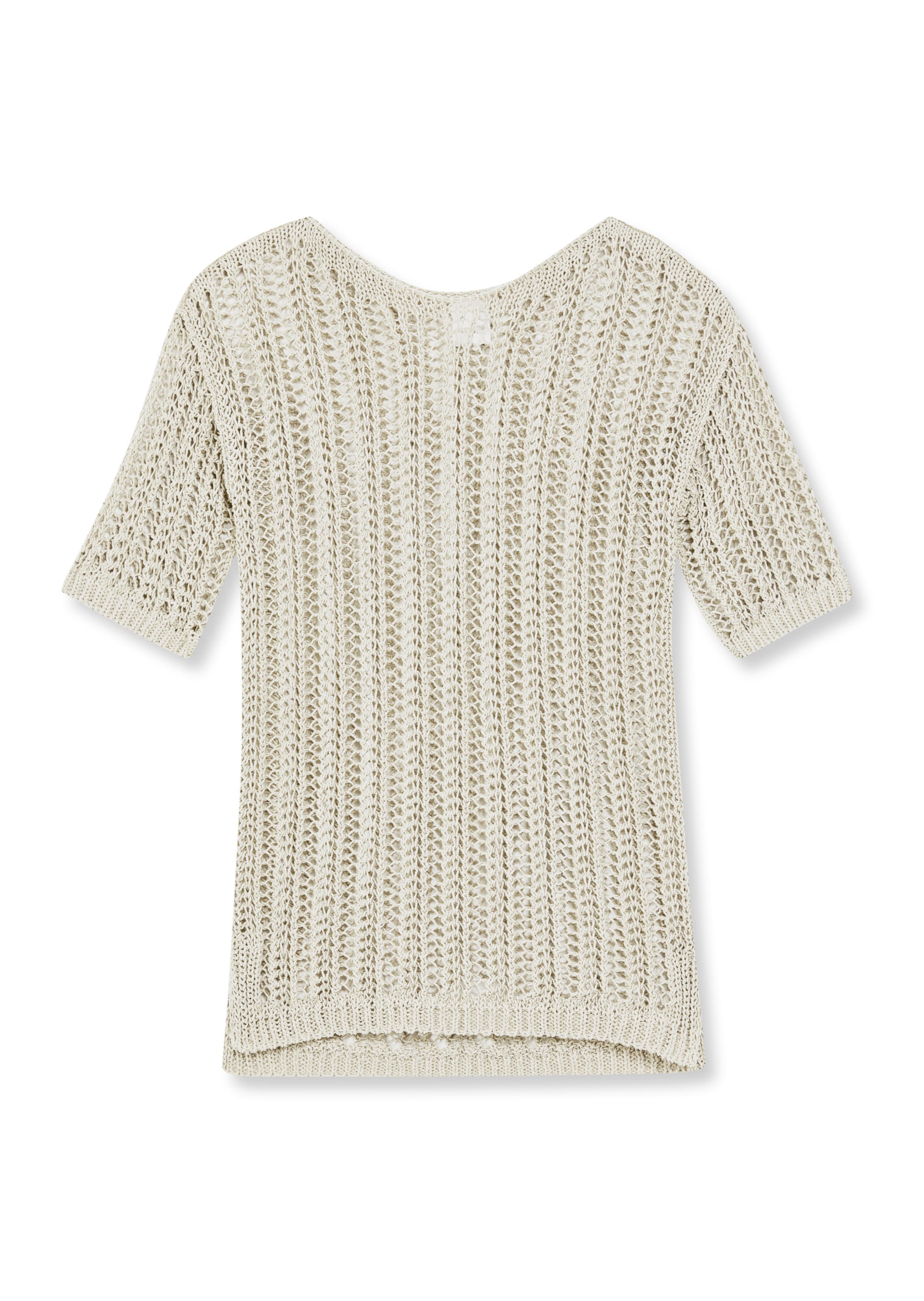 Ajour jumper made from fine Italian ribbon yarn