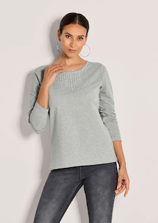 Sweatshirt with rhinestone embellishment thumbnail 2