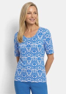 Shirt van viscose met vrouwelijk ornamentpatroon thumbnail 7