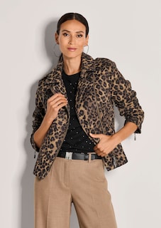 Biker-Jacke in bedruckter Scuba-Qualität thumbnail 2