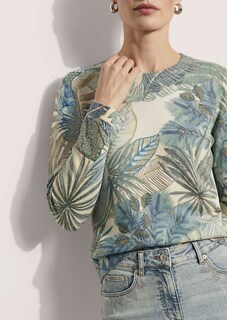 Jumper with botanical print thumbnail 6