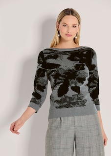 Jacquard-Pullover mit 3/4-Ärmeln thumbnail 2