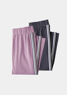 Leggings with galon stripes in a double pack thumbnail 5