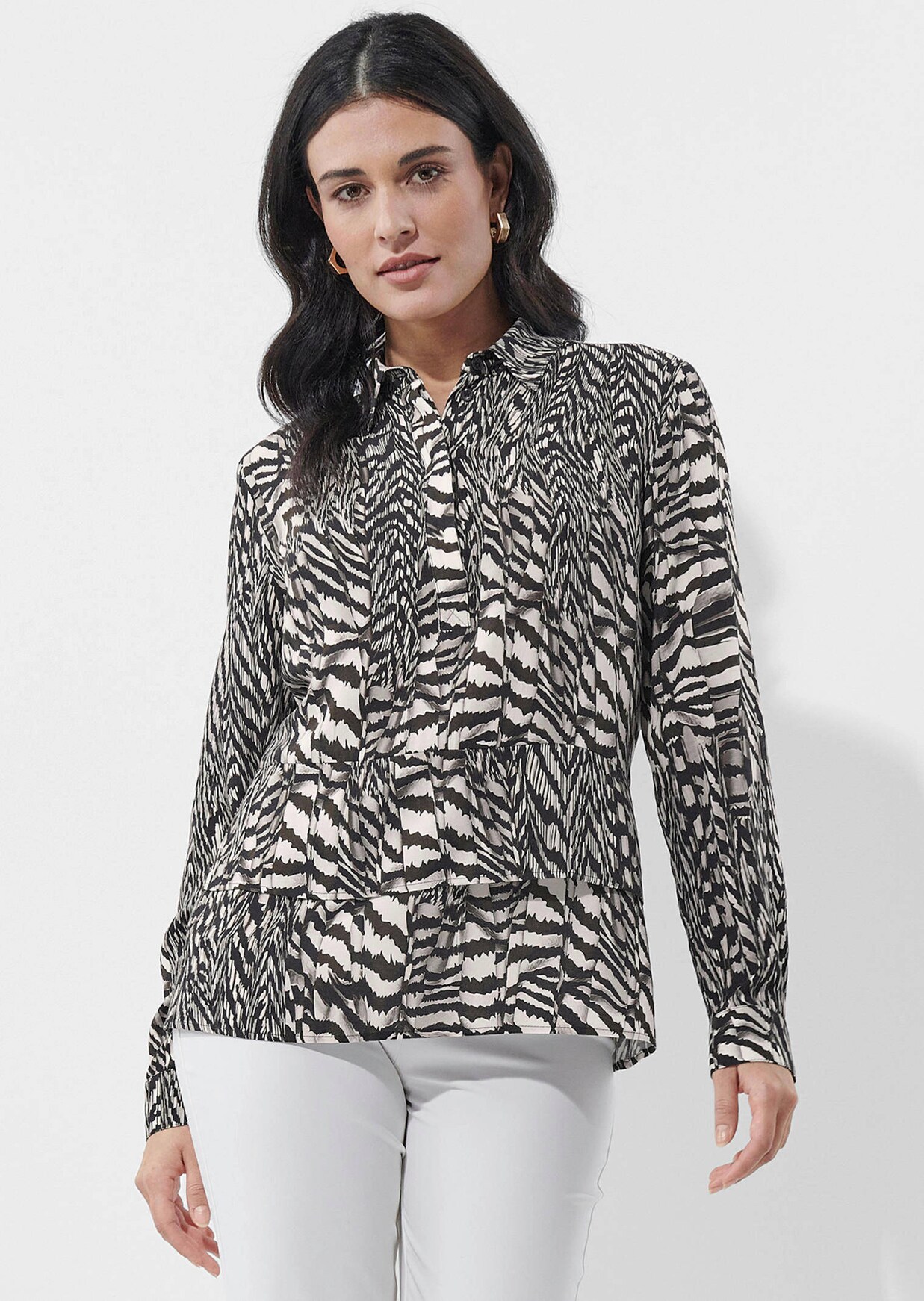 Blouse van viscose met dierenprint