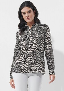 Blouse van viscose met dierenprint thumbnail 1