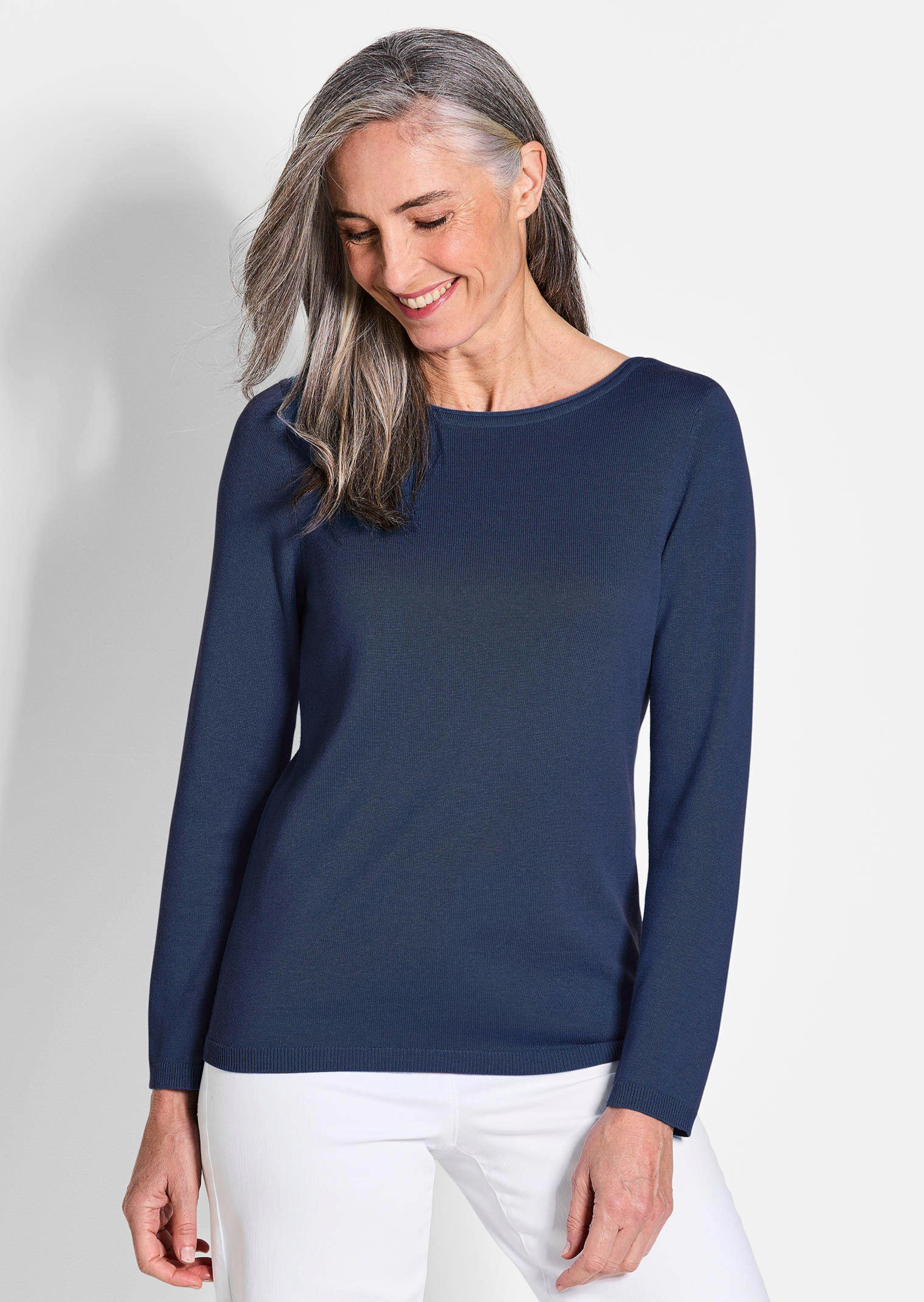 Tricot pullover met boothals