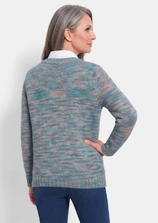 Pflegeleichter Strickpullover in Melange-Optik thumbnail 3