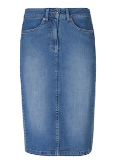 Schlanker Jeansrock mit Stickerei thumbnail 7