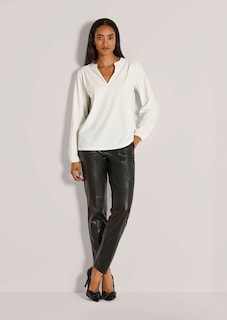 Jersey-Bluse mit raffiniertem Ausschnitt thumbnail 2
