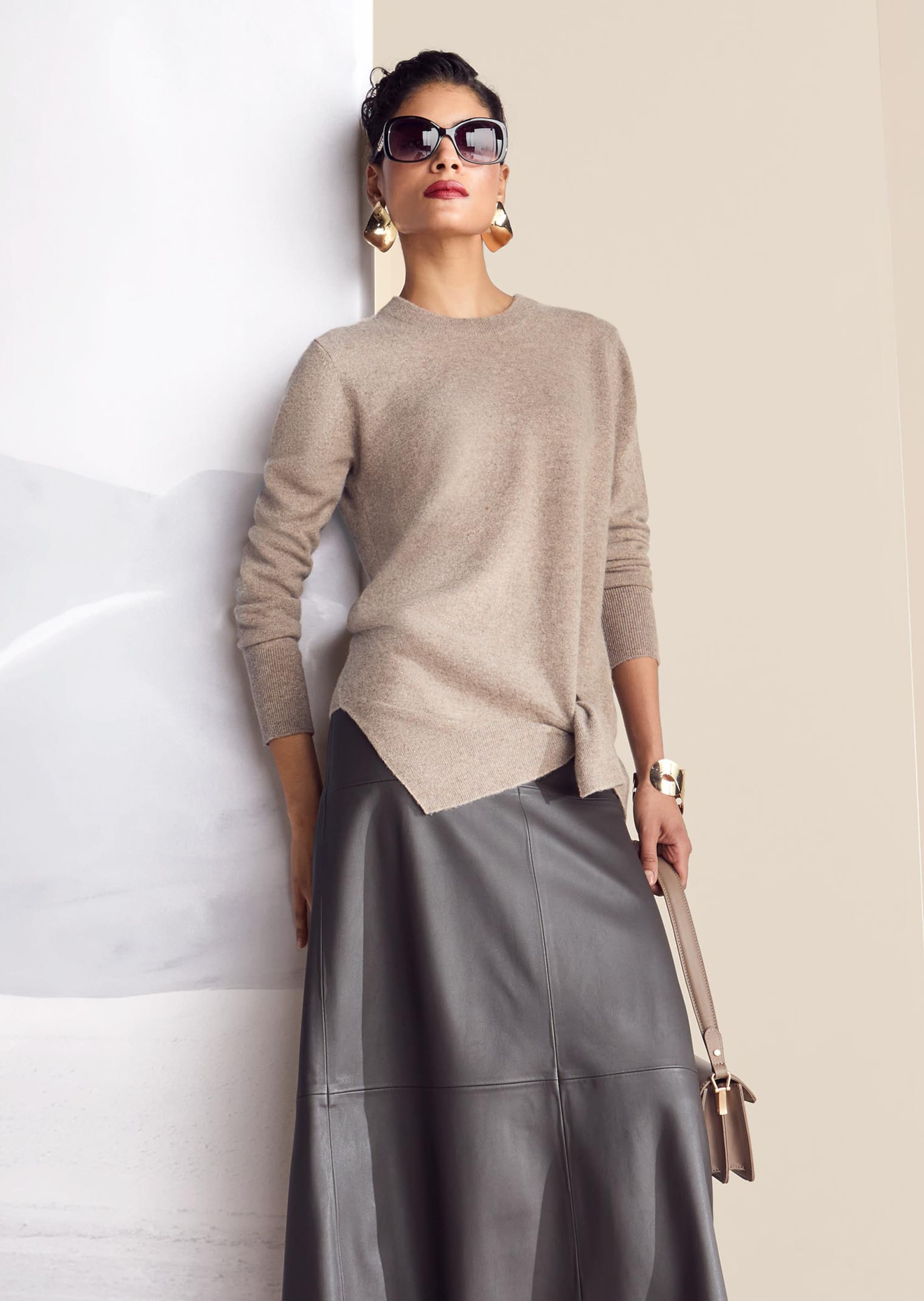 Kaschmirpullover mit Zierknoten