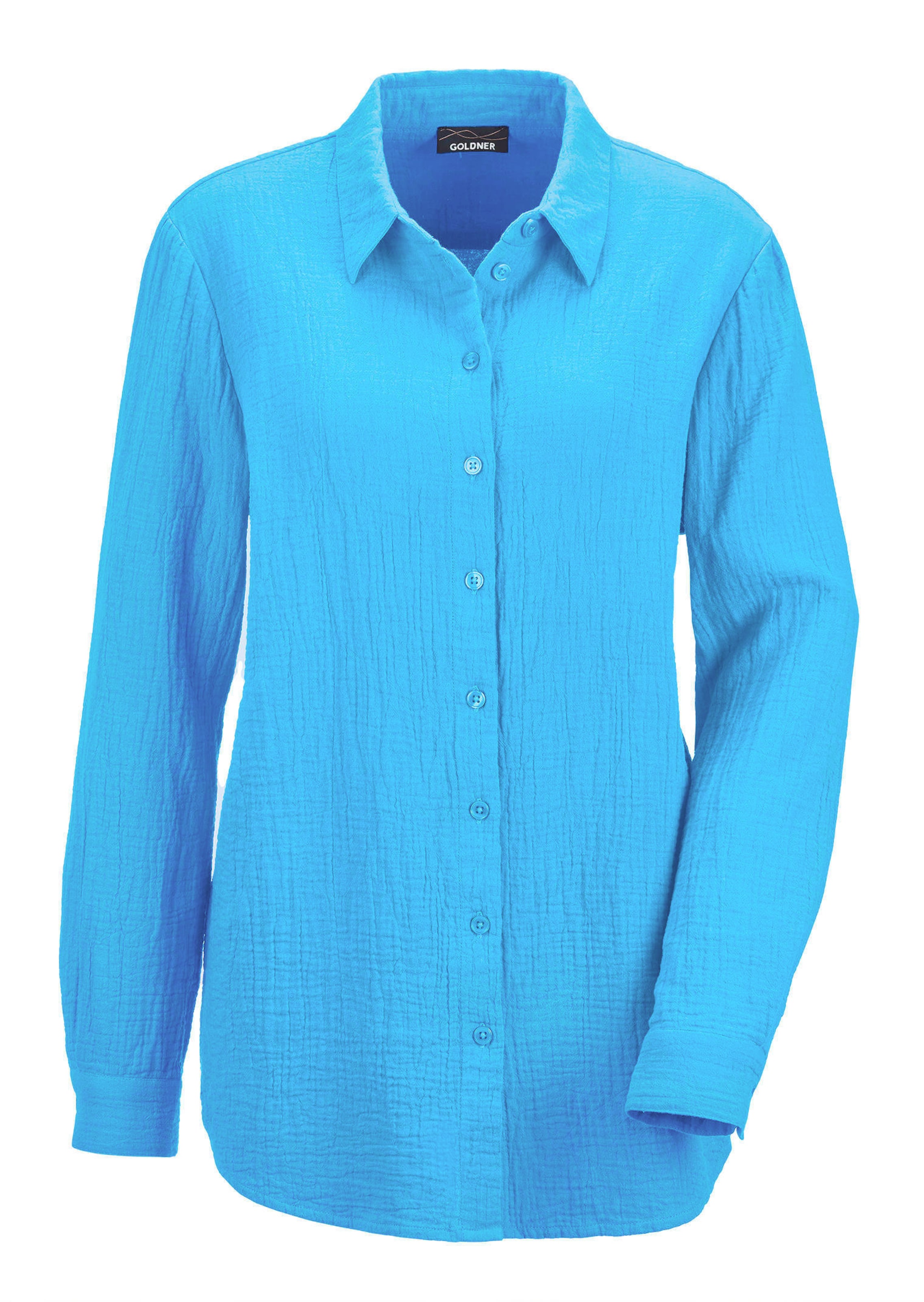 Overhemdblouse van katoen-mousseline