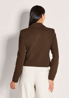 Kurzer Jersey-Blazer mit Waffelstruktur thumbnail 4