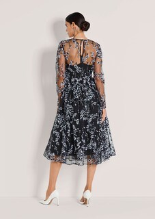 Cocktailkleid mit Blütenstickerei thumbnail 3