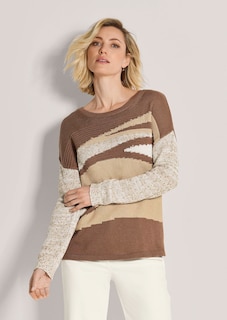 Rundhals-Pullover mit Intarsien thumbnail 2