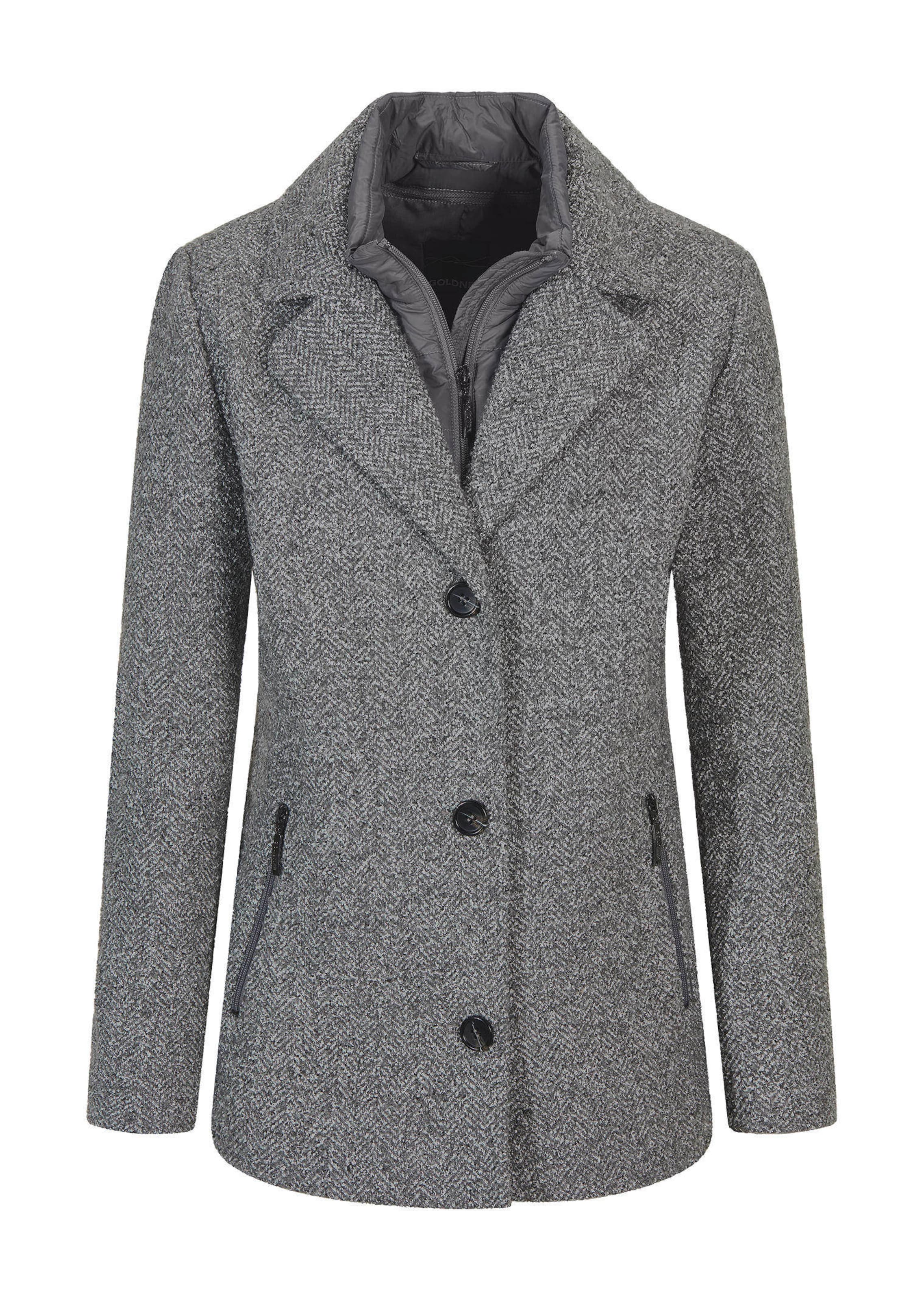 Jacke in 2-in-1-Optik mit Steppeinsatz