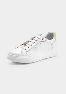 Leder-Sneaker mit Glanz-Details thumbnail 1