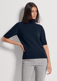 Kaschmirpullover mit Rollkragen und Halbarm thumbnail 1