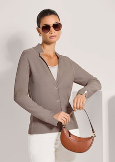 Schlanker Strickblazer mit langen Ärmeln thumbnail 5